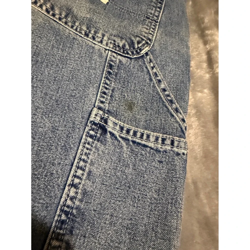 Vintage Gap Carpenter Jeans Mens 34x32 Light Wash Blue Denim Workwear Straight